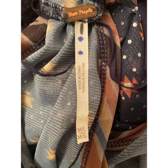 Free People - Kimono dress ruffle v-neck swiming cover up size M/L - Picture 10 of 14